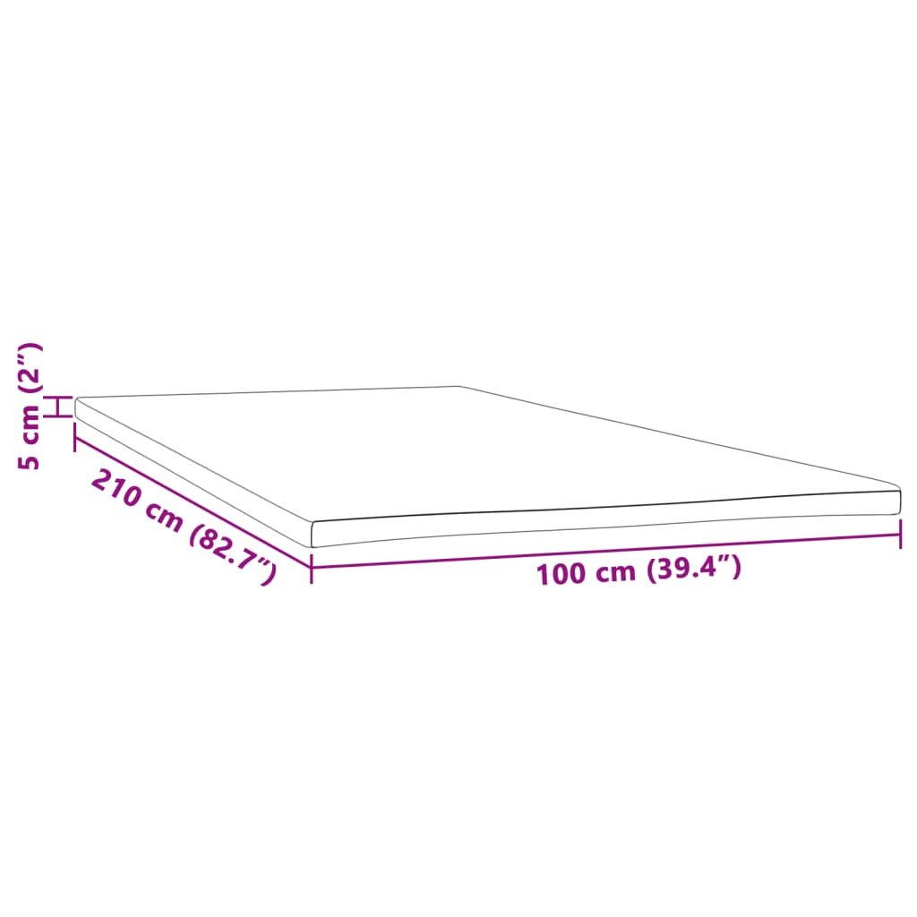 vidaXL Matratzenauflage 100x210x5 cm