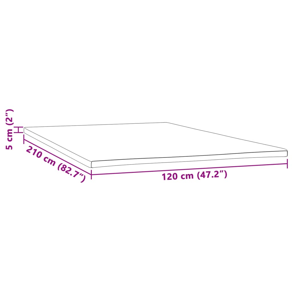 vidaXL Matratzenauflage 120x210x5 cm