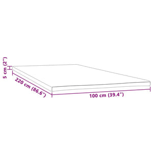 vidaXL Matratzenauflage 100x220x5 cm