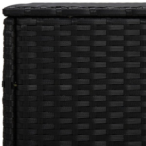 Garten-Beistelltische 3 Stk. Schwarz Poly Rattan