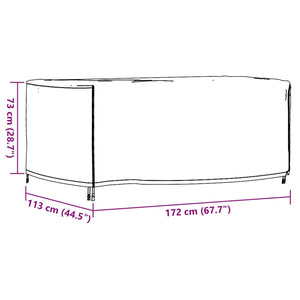 vidaXL Gartenmöbel-Abdeckungen 2 Stk. Schwarz 172x113x73cm Wasserdicht