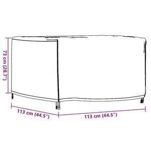 vidaXL Gartenmöbel-Abdeckungen 2 Stk. Schwarz 113x113x73cm Wasserdicht