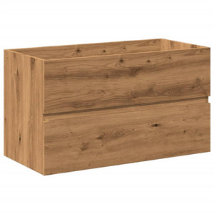 vidaXL Waschbeckenschrank mit Einbaubecken Artisan-Eiche 81x39,5x49 cm