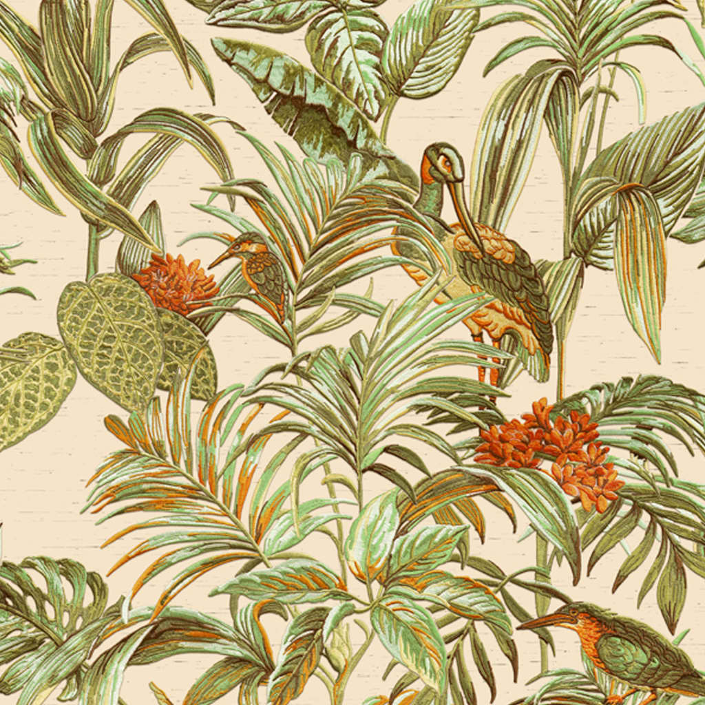 DUTCH WALLCOVERINGS Tapete Bird-of-Paradise Grün