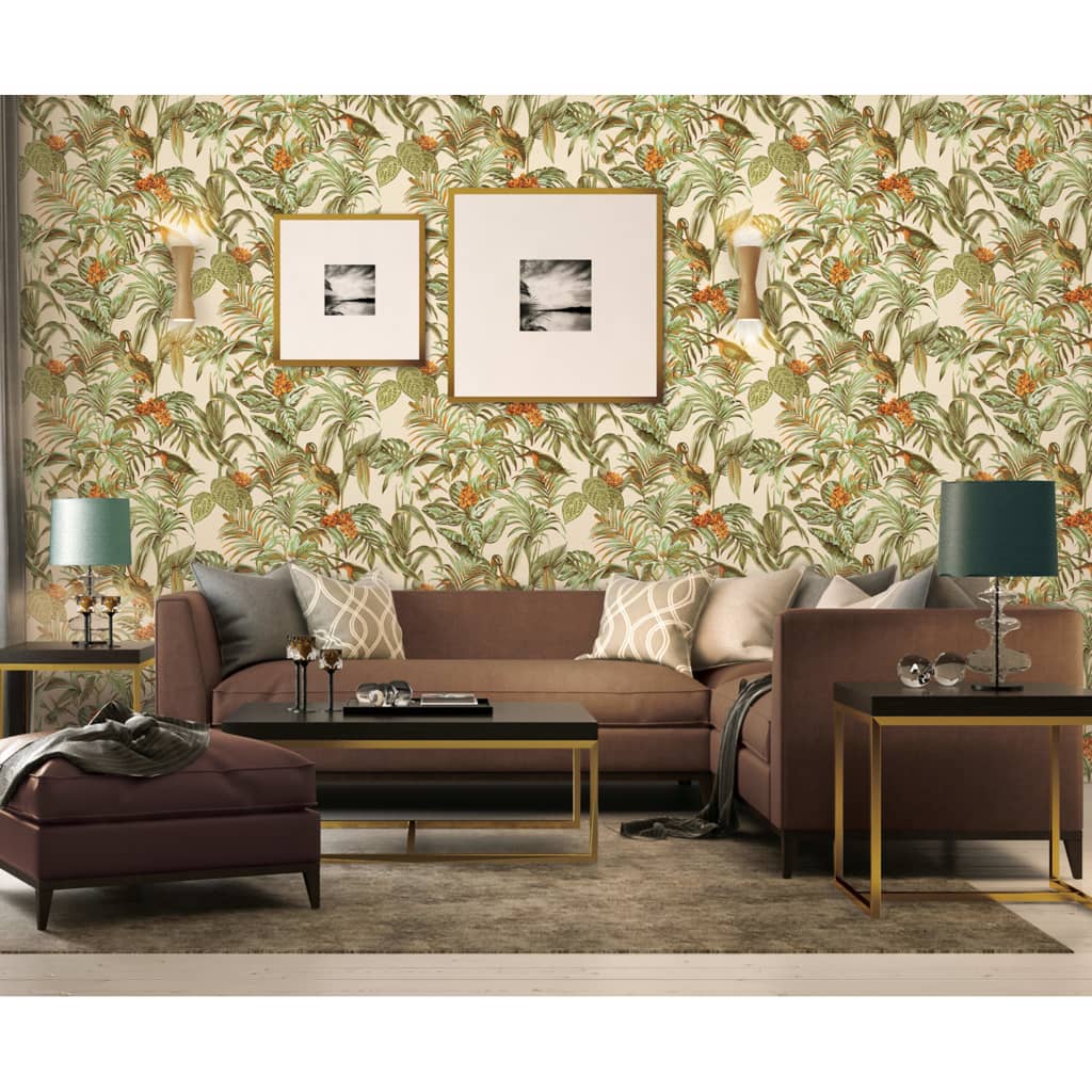 DUTCH WALLCOVERINGS Tapete Bird-of-Paradise Grün