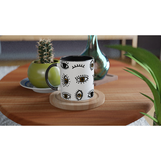 Stile Collection - Eyes on me Keramiktasse mit Farbe an der Innenseite