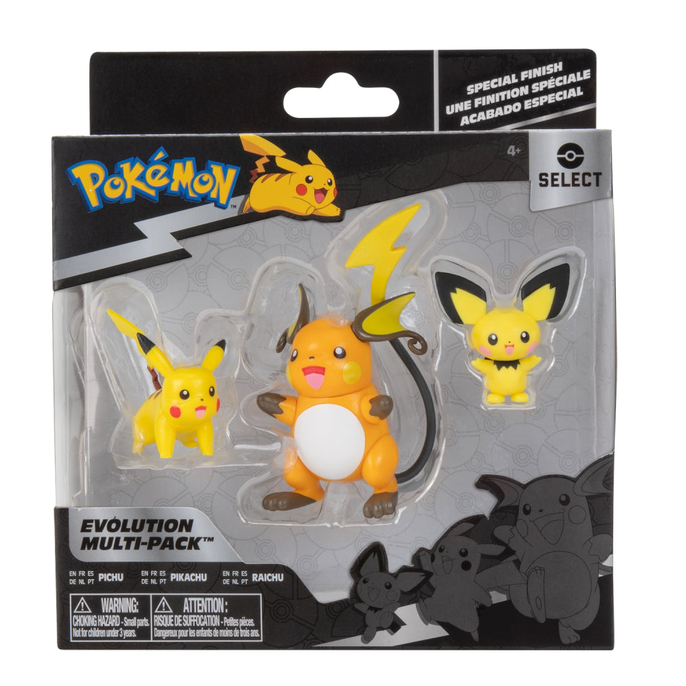 Pokémon Select Evolution Pack Pichu, Pikachu, Raichu