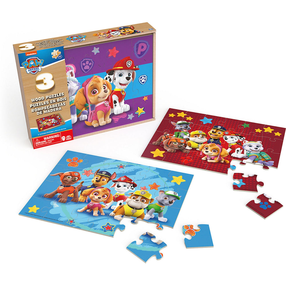 Paw Patrol - Holzpuzzle 3er-Set