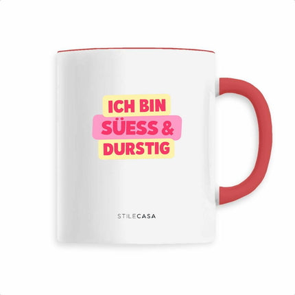 Keramik Tasse Süess & Durstig - vorderseite_2