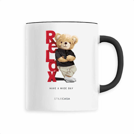 Keramik Tasse Teddy Relax - vorderseite_4