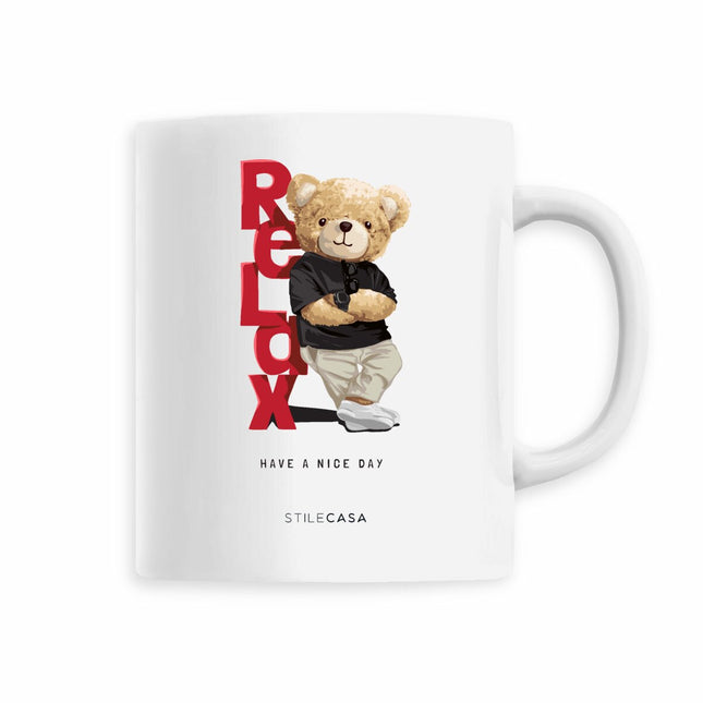 Keramik Tasse Teddy Relax - vorderseite_5