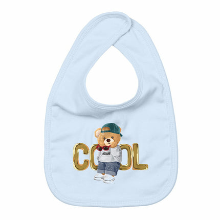 Lätzchen Teddy Cool - vorderseite_blau