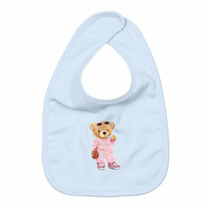 Lätzchen Teddy Pink Lady - vorderseite_blau