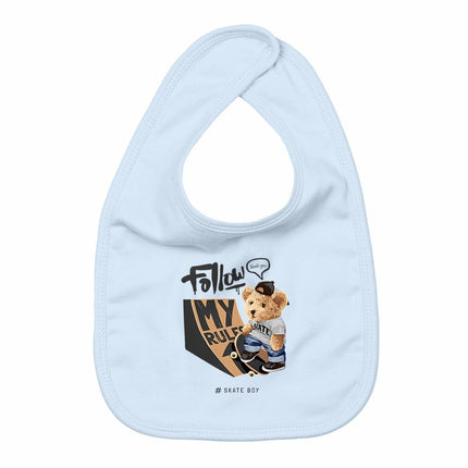 Lätzchen Teddy Skate Boy - vorderseite_blau