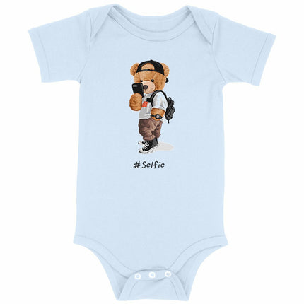 Babybody Teddy Selfie - vorderseite_blau