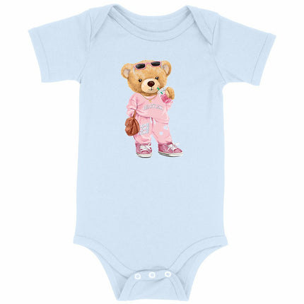 Babybody Teddy Pink Lady - vorderseite_blau