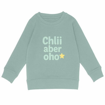 Sweatshirt chli aber oho - vorderseite_grün