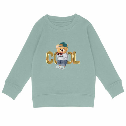 Sweatshirt Teddy Cool - vorderseite_grün
