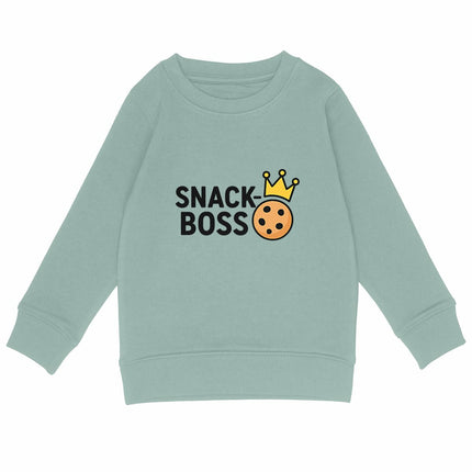 Sweatshirt Snack Boss - vorderseite_grün