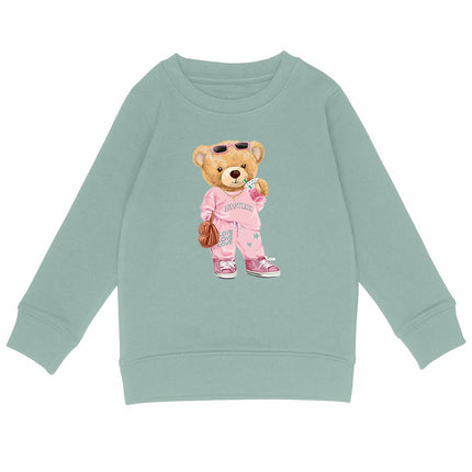 Sweatshirt Teddy Pink Lady - vorderseite_grün