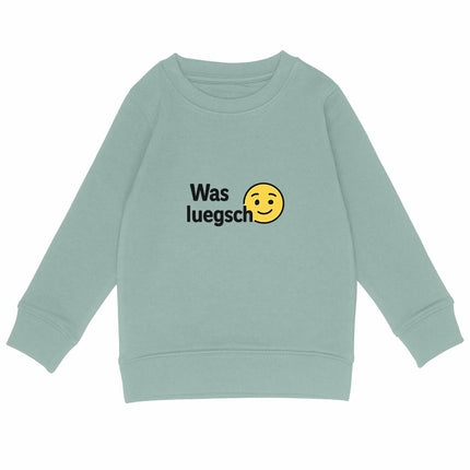 Sweatshirt was luegsch? - vorderseite_grün