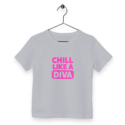 Kinder T-Shirt like a Diva - vorderseite_heathergrau