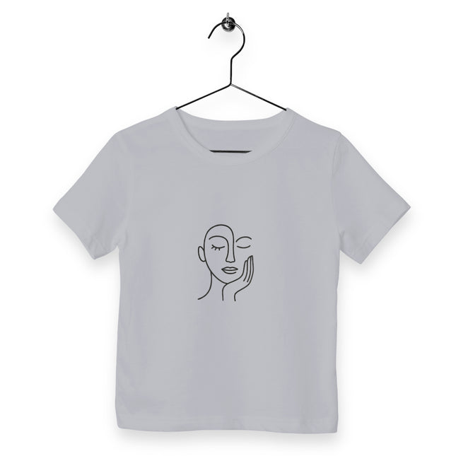 Kinder t-shirt femme - vorderseite_heathergrau