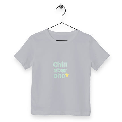 T-Shirt Chli aber oho - vorderseite_heathergrau