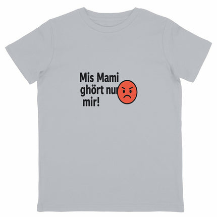 Kindershirt mis mami - vorderseite_heathergrau