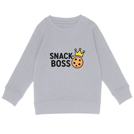 Sweatshirt Snack Boss - vorderseite_heidekrautgrau