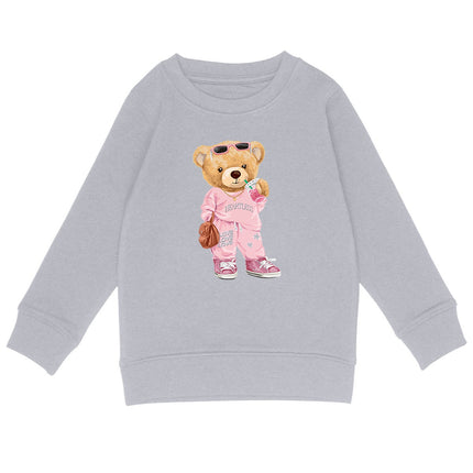 Sweatshirt Teddy Pink Lady - vorderseite_heidekrautgrau
