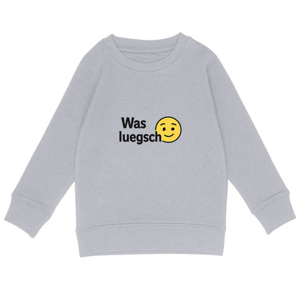 Sweatshirt was luegsch? - vorderseite_heidekrautgrau