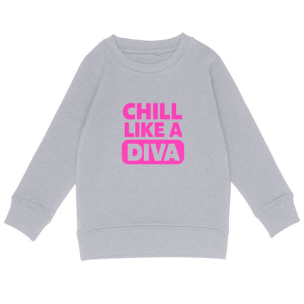 Sweatshirt like a diva - vorderseite_heidekrautgrau