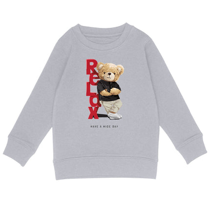 Sweatshirt Teddy Relax - vorderseite_heidekrautgrau