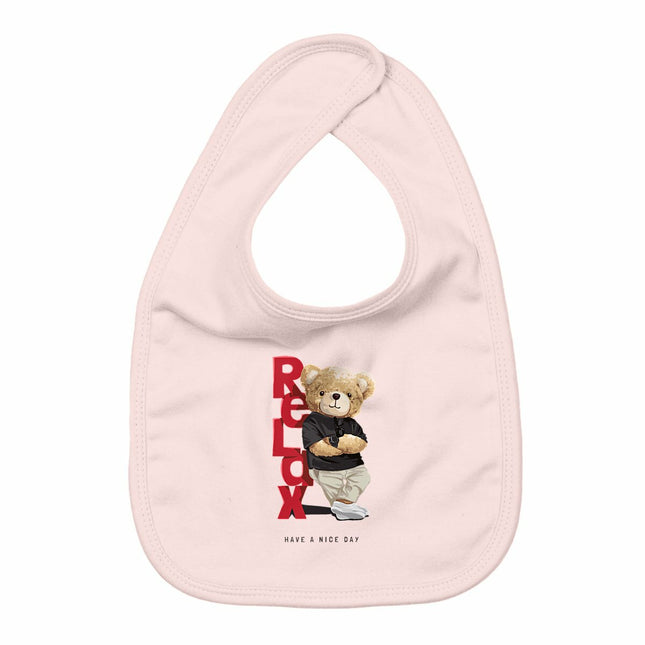 Lätzchen Teddy Relax - vorderseite_rosa