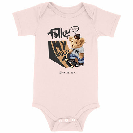 Babybody Teddy Skate Boy - vorderseite_rosa