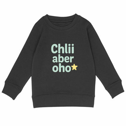 Sweatshirt chli aber oho - vorderseite_schwarz