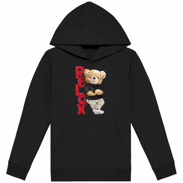 Kapuzzenpuli Teddy Relax - vorderseite_schwarz