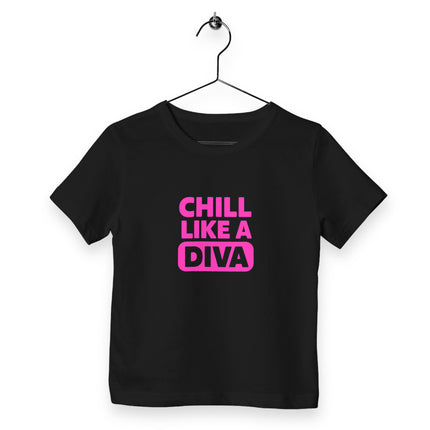 Kinder T-Shirt like a Diva - vorderseite_schwarz