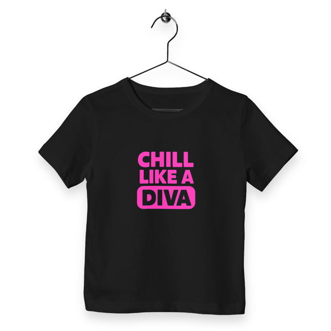 Kinder T-Shirt like a Diva - vorderseite_schwarz