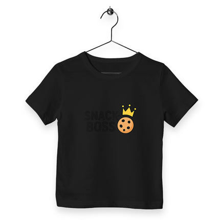 Kinder T-SHirt Snack Boss - vorderseite_schwarz