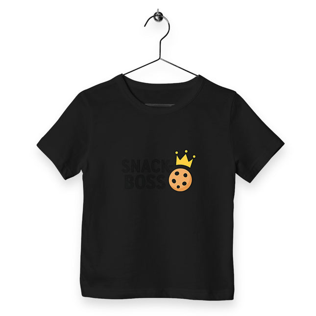 Kinder T-SHirt Snack Boss - vorderseite_schwarz
