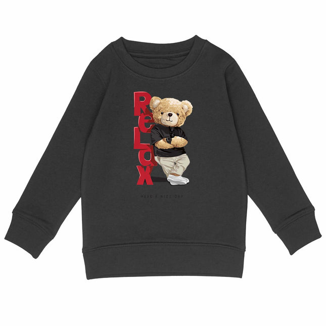 Sweatshirt Teddy Relax - vorderseite_schwarz
