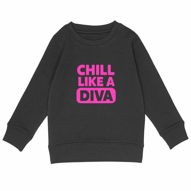 Sweatshirt like a diva - vorderseite_schwarz