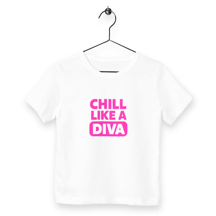 Kinder T-Shirt like a Diva - vorderseite_weiß