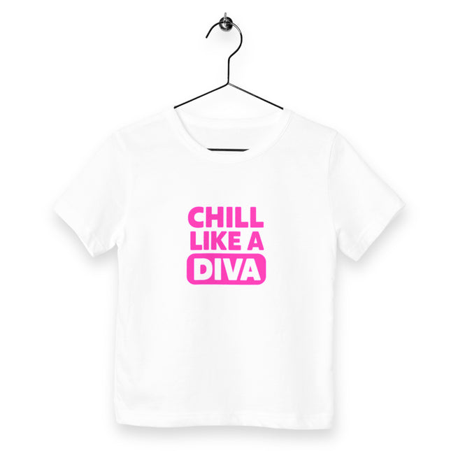 Kinder T-Shirt like a Diva - vorderseite_weiß
