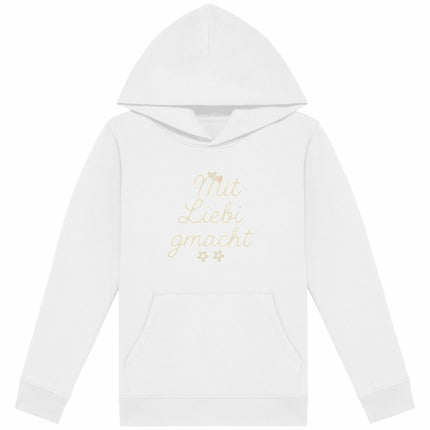 Kappuzenpulli mit liebi gmacht - vorderseite_weiß