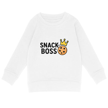 Sweatshirt Snack Boss - vorderseite_weiß