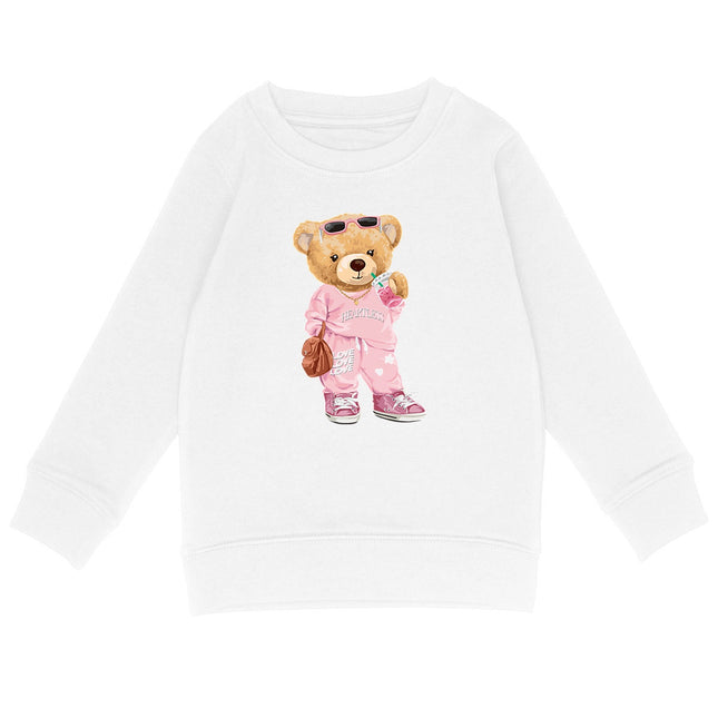 Sweatshirt Teddy Pink Lady - vorderseite_weiß