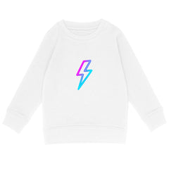 Kinder sweatshirt blitz - vorderseite_weiß